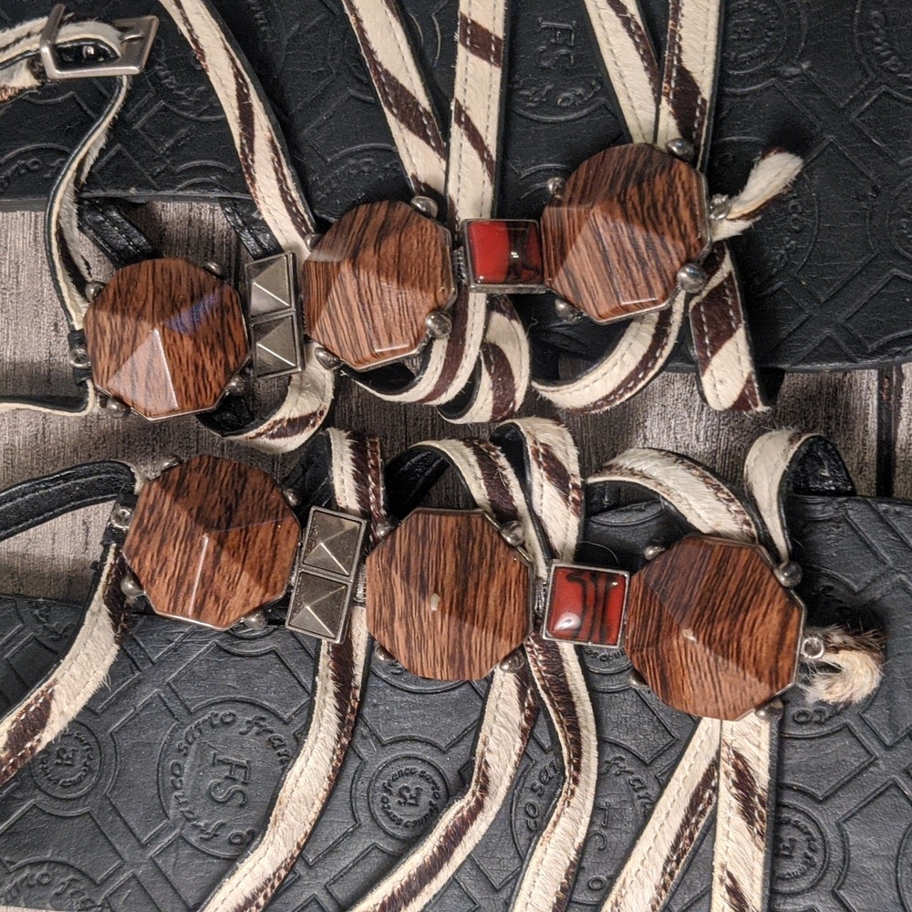 Zebra print flat sandals - Picture 3 of 4